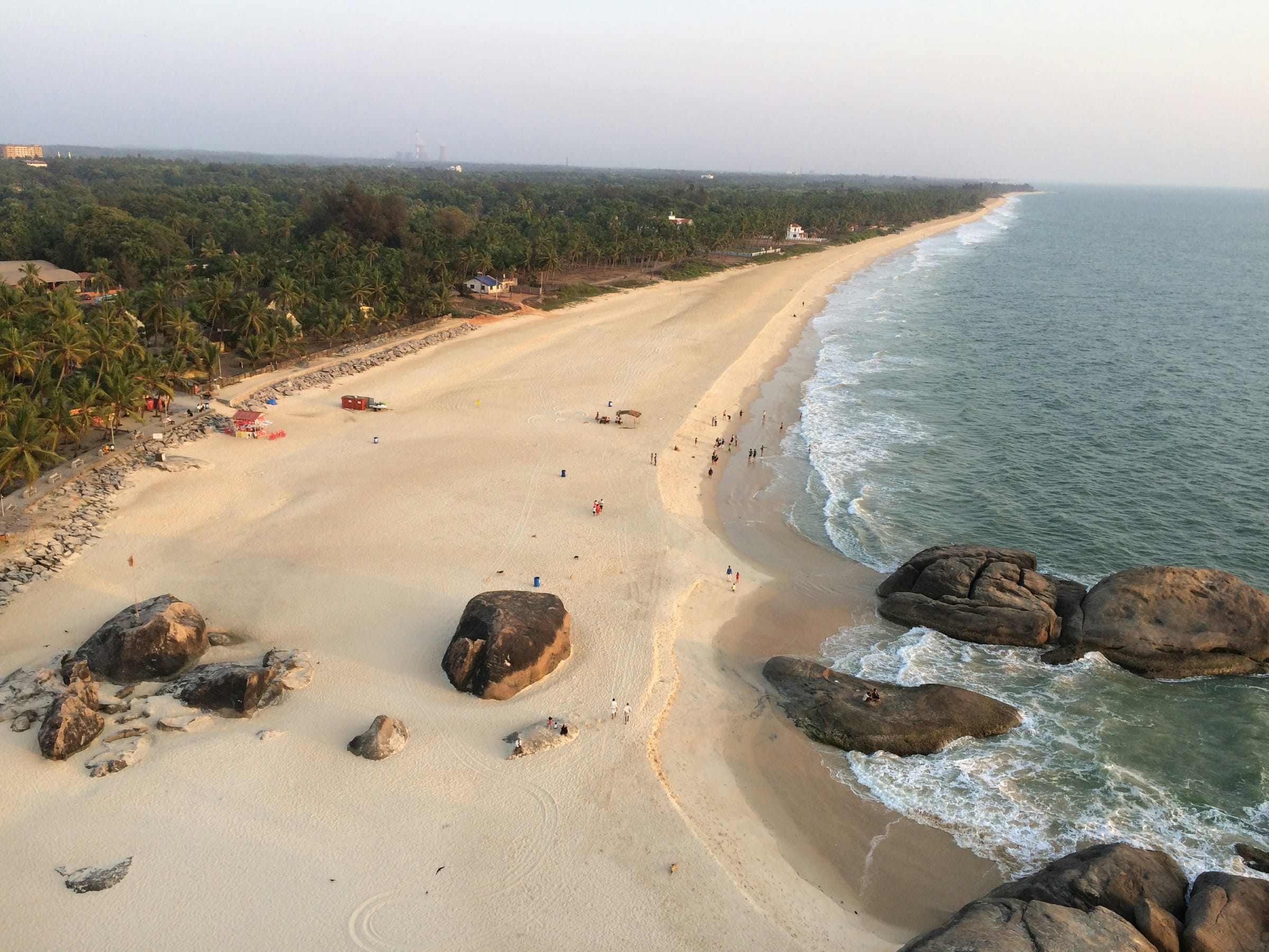 Aerial view of a coastal beach