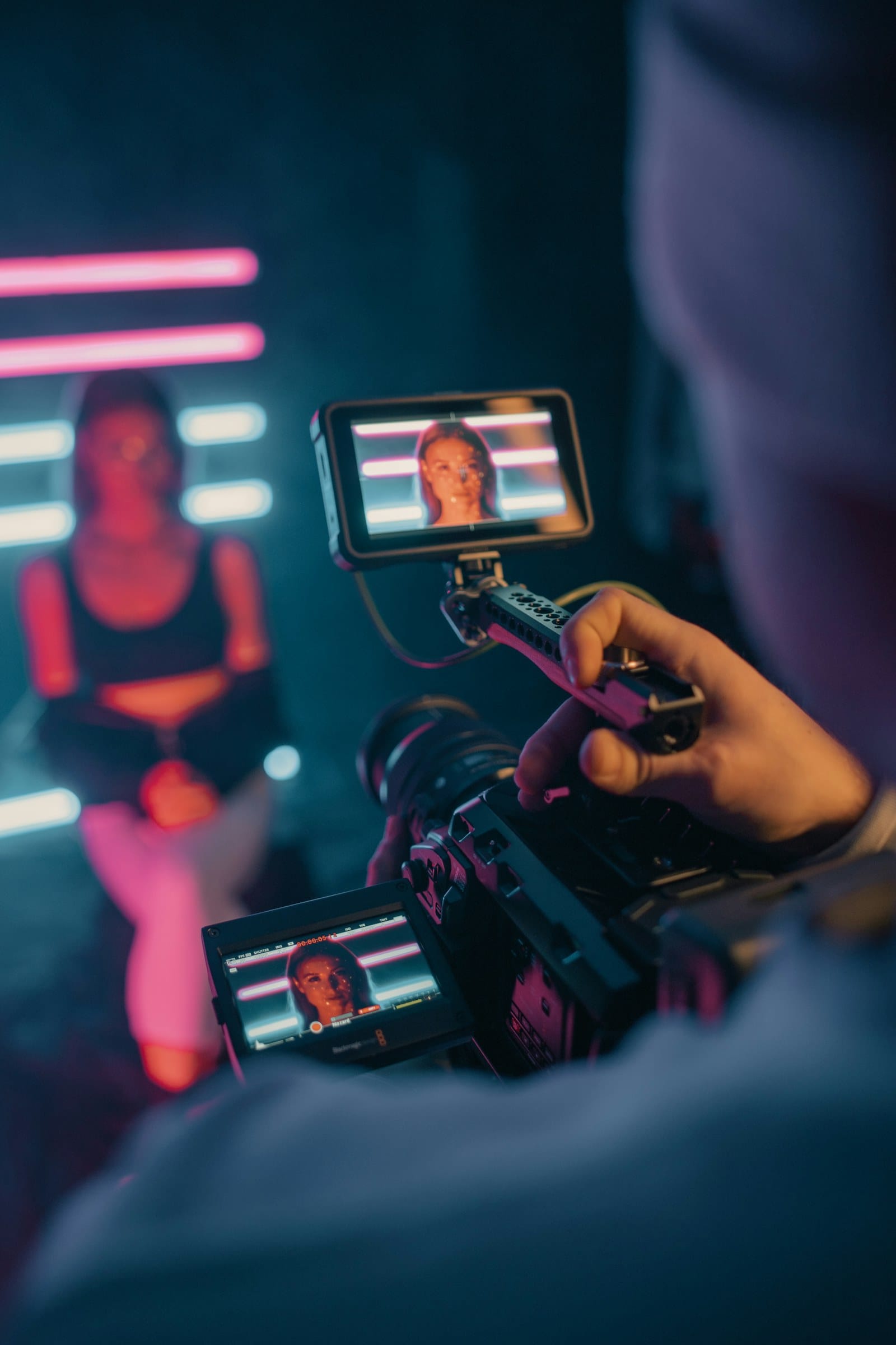 Camera monitor during an event shoot